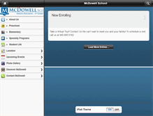 Tablet Screenshot of mcdowellschool.org